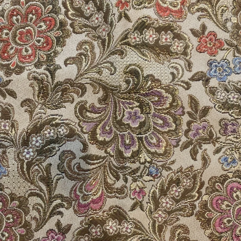 Vintage Floral Oval Tapestry table accent peice in variety of colors mixed.